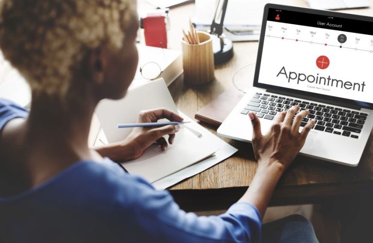 appointment setting call templates on a scheduling dashboard
